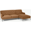 Picture of Attwood Right Hand Facing Chaise End Corner Sofa, Golden Amber Velvet