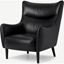 Picture of Bridget Accent Armchair, Midnight Leather