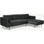 Picture of Harlow, Right Hand Facing Chaise End, Mourne Grey Velvet