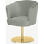 Picture of Revy Office Chair, Sage Green Velvet with Brass Leg