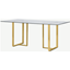 Picture of Saffie 6 Seat Dining Table, Brass & Glass