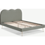 Picture of Fenella King Size Bed, Sage Green Velvet & Brass