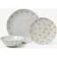 Picture of Veeka 12 Piece Wax Relief Dinner Set, Natural & White