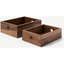 Picture of Clover Set of 2 Storage Boxes, Natural Acacia Wood