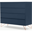 Picture of Elona Chest of Drawers, Dark Blue and Copper