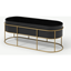 Picture of Echo Freestanding Low Oval Zinc Powder-Coated Plant Stand, Black & Gold