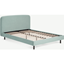 Picture of Besley King Size Bed, Coral Blue Corduroy & Black