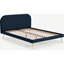 Picture of Eulia King Size Bed, Sapphire Blue Velvet & Brass