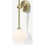 Picture of Nayla Wall Light Single, Antique Brass & Opal Glass