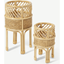 Picture of Mandy Set of 2 Planter Stands, Natural Rattan