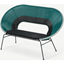 Picture of Yuri Garden Bench, Multi Woven Teal & Black