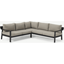 Picture of Kochi Garden Corner Lounge Set, Black Aluminium & Taupe