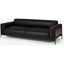 Picture of Presley 3 Seater Sofa, Denver Black Leather