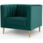 Picture of Amicie Armchair, Seafoam Blue velvet