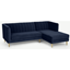 Picture of Amicie Right Hand Facing Chaise End Corner Sofa, Royal Blue Velvet