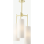 Picture of Lance Chandelier Pendant Light, Brushed Brass & White