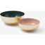 Picture of Blaze Set of 2 Brass Serving Bowls, Green & Pink