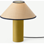 Picture of Haroon Bedside Table Lamp, Raffia & Gold Velvet