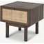 Picture of Pavia Bedside Table, Natural Rattan & Walnut Effect