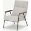 Picture of Merle Accent Armchair, Ecru Loop Textured Boucle