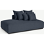 Picture of Laurin Left Hand Facing Wide Chaise End Sofa Unit, Prussian Blue Linen