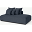 Picture of Laurin Right Hand Facing Wide Chaise End Sofa Unit, Prussian Blue Linen