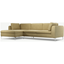 Picture of Monterosso Left Hand Facing Chaise End Sofa, Textured Yellow Mustard with Chrome Leg