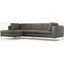 Picture of Monterosso Left Hand Facing Chaise End Sofa, Textured Coin Grey with Chrome Leg