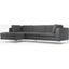 Picture of Monterosso Left Hand Facing Chaise End Sofa, Elite Grey with Chrome Leg
