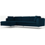 Picture of Monterosso Left Hand Facing Chaise End Sofa, Elite Teal with Chrome Leg