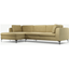 Picture of Monterosso Left Hand Facing Chaise End Sofa, Textured Yellow Mustard with Black Leg