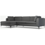 Picture of Monterosso Left Hand Facing Chaise End Sofa, Elite Grey with Black Leg