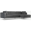 Picture of Monterosso Right Hand Facing Chaise End Sofa, Elite Grey with Chrome Leg