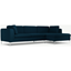 Picture of Monterosso Right Hand Facing Chaise End Sofa, Elite Teal with Chrome Leg
