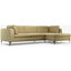 Picture of Monterosso Right Hand Facing Chaise End Sofa, Textured Yellow Mustard with Black Leg