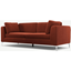 Picture of Monterosso 3 Seater Sofa, Brick Red Velvet with Chrome Leg
