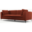 Picture of Monterosso 3 Seater Sofa, Brick Red Velvet with Black Leg