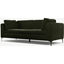 Picture of Monterosso 3 Seater Sofa, Dark Olive Velvet with Black Leg