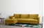 Picture of Scott 4 Seater Left Hand Facing Chaise End Corner Sofa, Gold Cotton Velvet