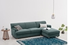 Picture of Orson Right Hand Facing Chaise End Sofa Bed, Marine Green Velvet