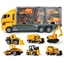 Picture of 6pcs Alloy Diecast Carrier Truck Toy Cars Engineering Truck