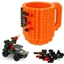 Picture of Build - on Brick Mug Creative DIY Puzzle Block Cup Orange