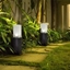 Picture of 4 pcs Solar Rattan Post Lights