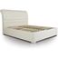 Picture of Ottoman Extra Storage Bed| King Size| White| Contemporary Style