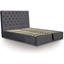 Picture of Ottoman Bed| King Size| Dark Grey Velour| Modern Style