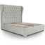 Picture of Ottoman Extra Storage Bed| Double| Light Grey| Contemporary Style