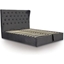 Picture of Ottoman Bed| King Size| Dark Grey Velour| Contemporary Style