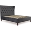 Picture of Standard Bed| King Size| Dark Grey Velour| Contemporary Style