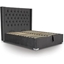 Picture of Ottoman Extra Storage Bed| Double| Dark Grey Velour| Contemporary Style