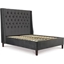 Picture of Standard Bed| Double| Dark Grey Velour| Contemporary Style